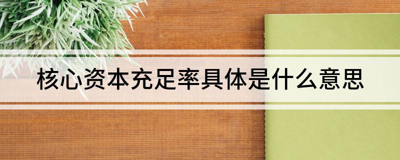 核心资本充足率具体是什么意思