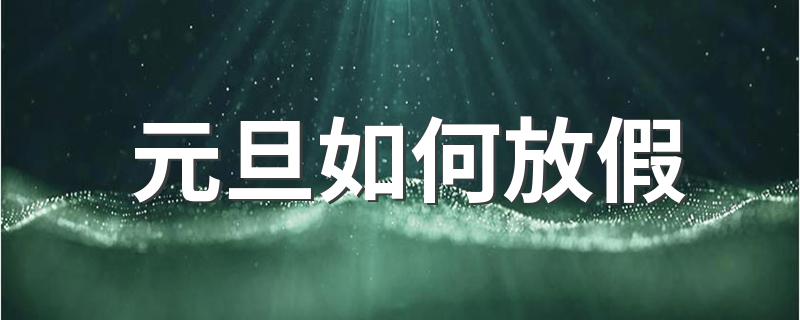 元旦如何放假 其他放假情况