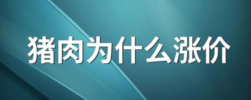 猪肉为什么涨价 猪肉涨价是因为今年猪肉的供给不足