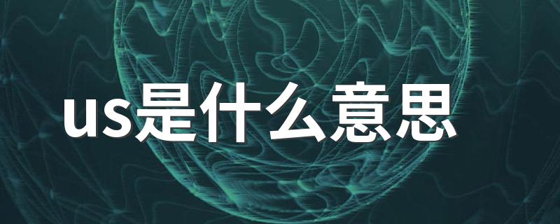 us是什么意思 怎么理解us的意思