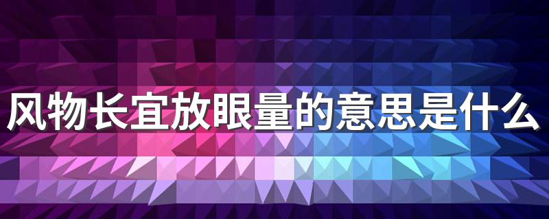 风物长宜放眼量的意思是什么 风物长宜放眼量解释