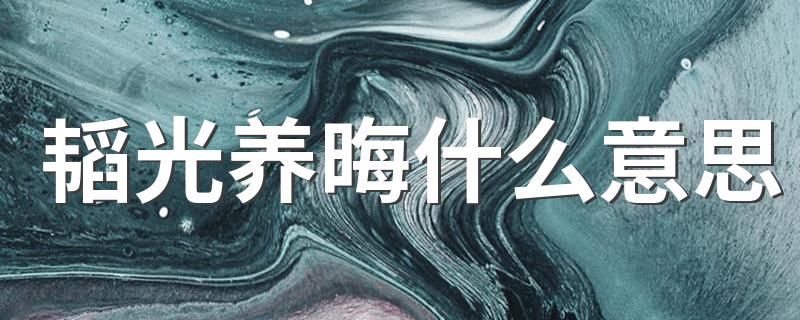 韬光养晦什么意思 韬光养晦释义