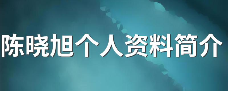 陈晓旭个人资料简介 陈晓旭个人简介