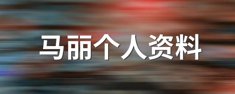 马丽个人资料 马丽介绍