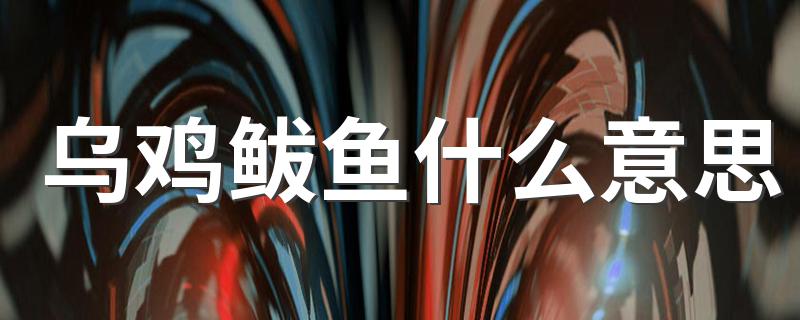 乌鸡鲅鱼什么意思 乌鸡鲅鱼的意思解释