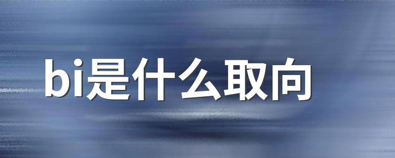 bi是什么取向 bi是双性恋