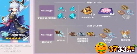 原神神里绫华突破材料是什么