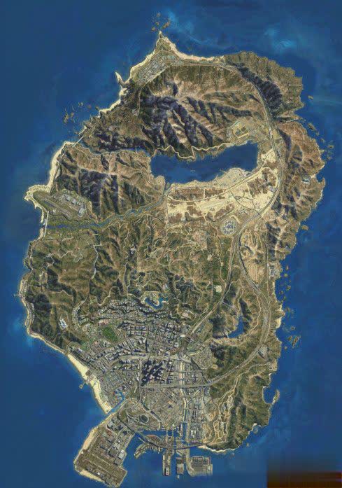 侠盗猎车手5高清地图卫星、公路地图一览