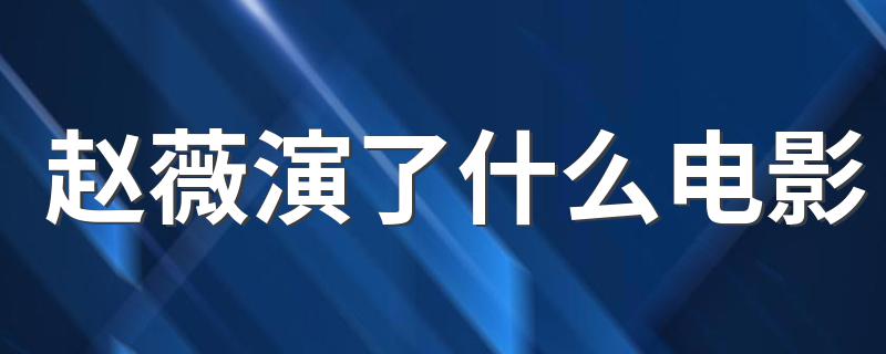 赵薇演了什么电影 十大电影
