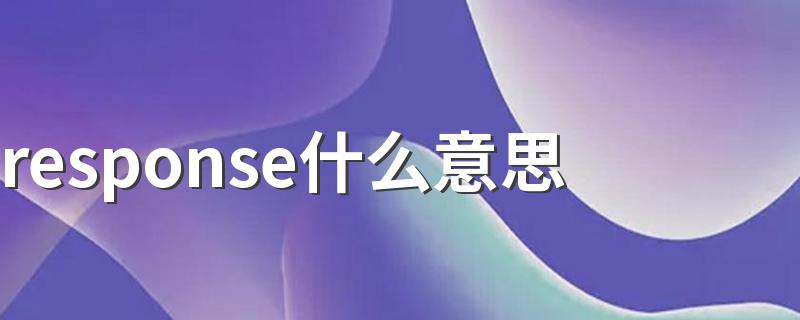 response什么意思 response解释及发音