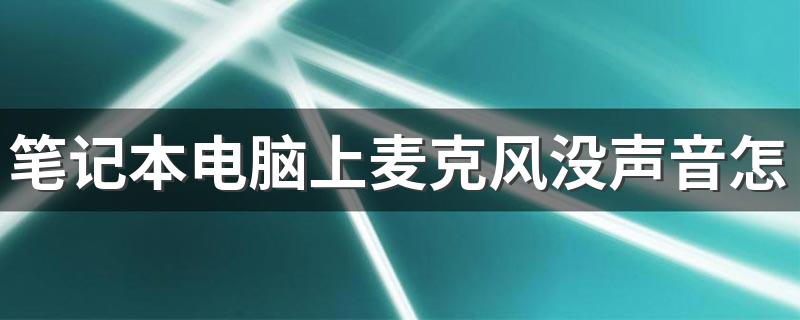 笔记本电脑上麦克风没声音怎么办 具体解决方法