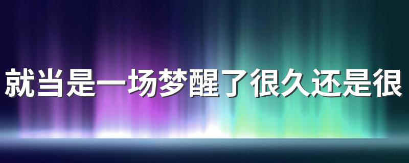 就当是一场梦醒了很久还是很感动 是哪首歌的歌