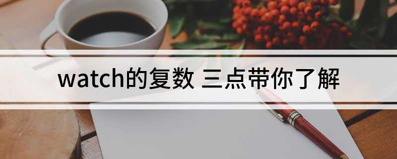 watch的复数 三点带你了解