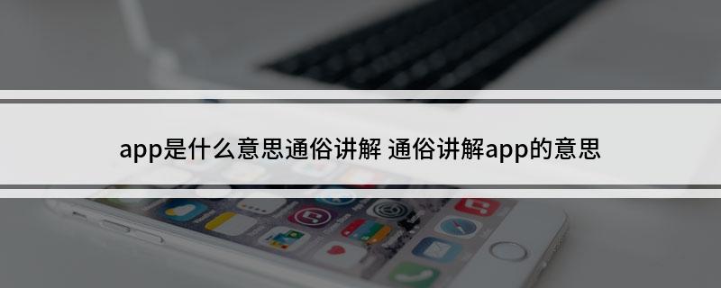 app是什么意思通俗讲解 通俗讲解app的意思