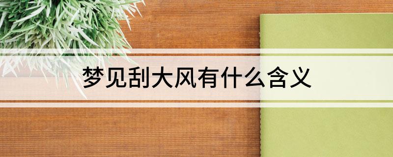 梦见刮大风有什么含义
