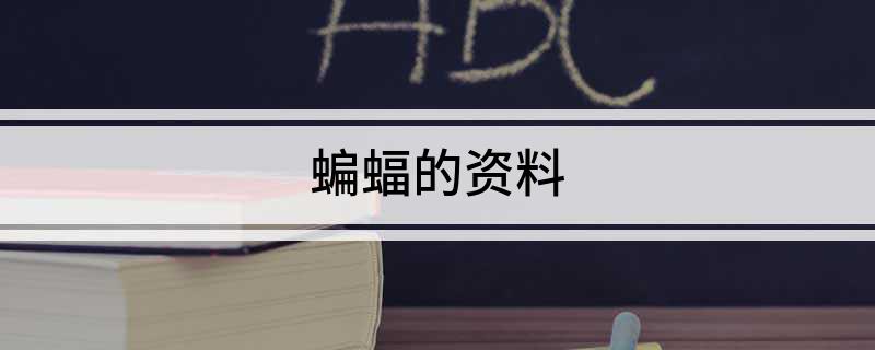 蝙蝠的资料