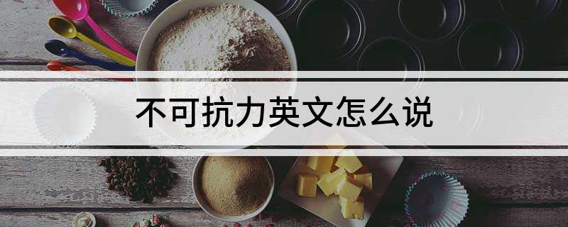 不可抗力英文怎么说