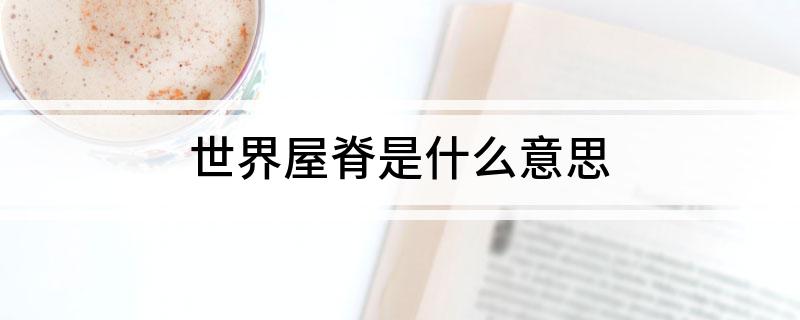 世界屋脊是什么意思