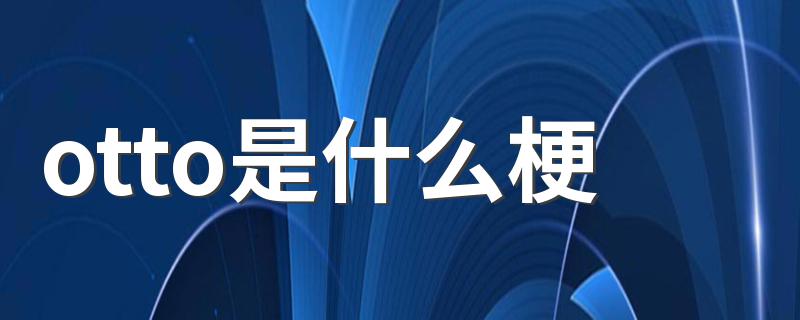 otto是什么梗 otto梗解析