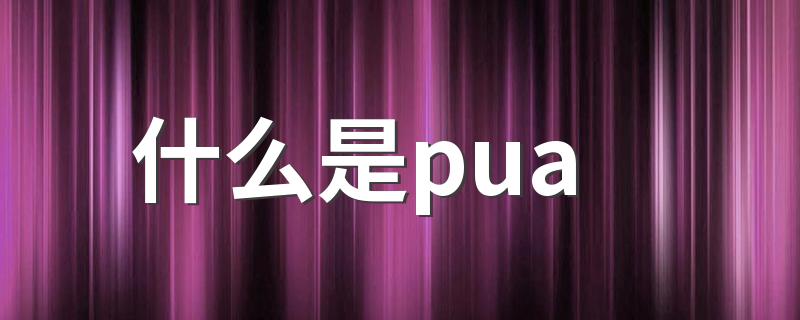 什么是pua pua简述