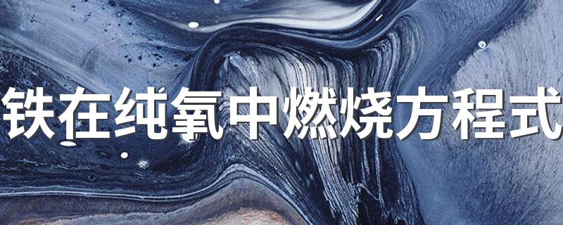 铁在纯氧中燃烧方程式 反应现象