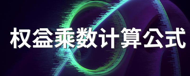 权益乘数计算公式 权益乘数简介