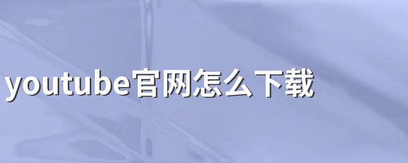 youtube官网怎么下载视频 怎么下载YouTube网站视频的方法