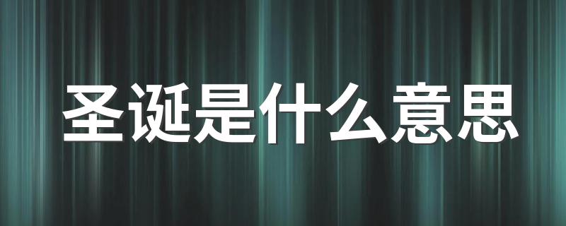 圣诞是什么意思 圣诞的含义