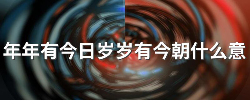 年年有今日岁岁有今朝什么意思 年年有今日岁岁有今朝的意思