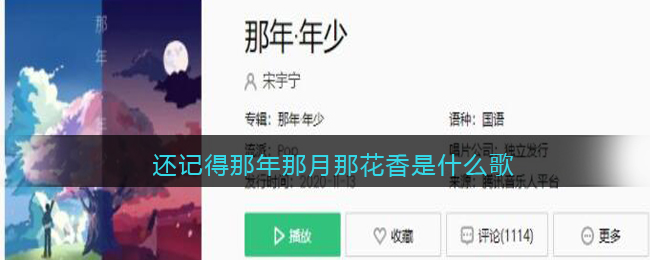 还记得那年那月那花香是什么歌_歌曲歌词试听地址