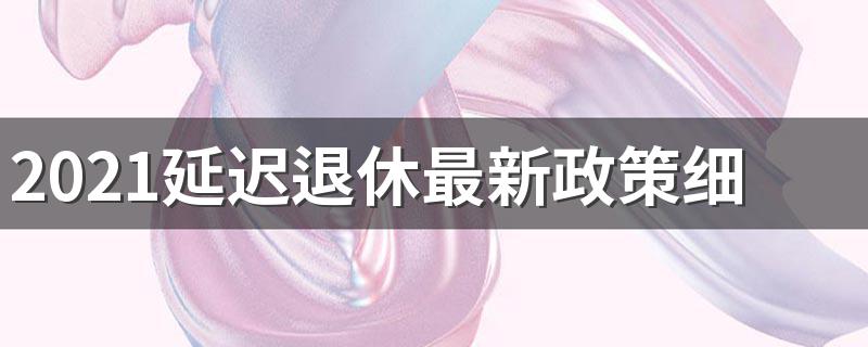 2021延迟退休最新政策细则 2021延迟退休最新政策细则是什么