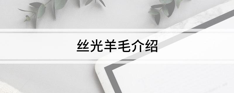 丝光羊毛介绍