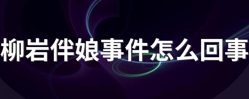 柳岩伴娘事件怎么回事 柳岩当伴娘发生了什么