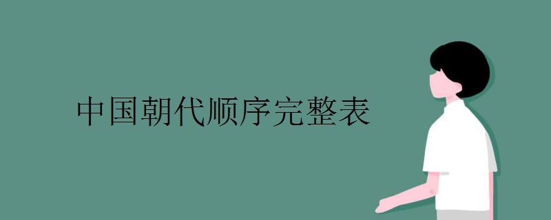 中国朝代顺序完整表