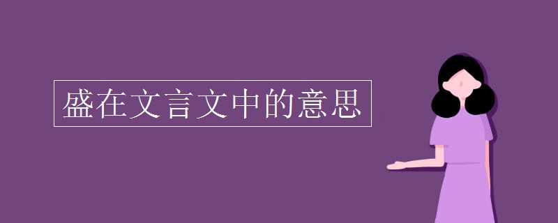盛在文言文中的意思