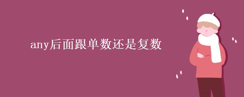 any后面跟单数还是复数