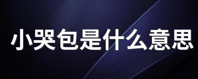 小哭包的意思_小哭包是什么意思