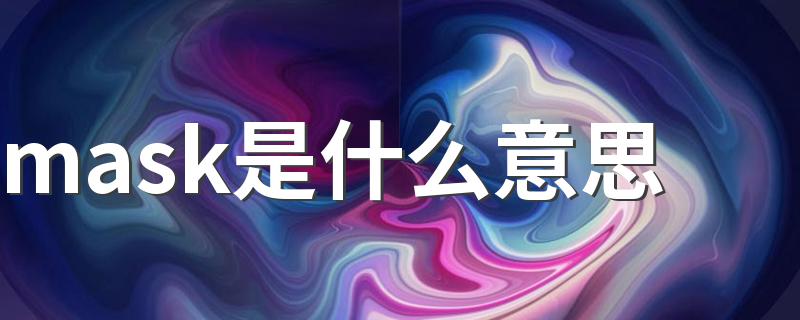 mask解释_mask是什么意思