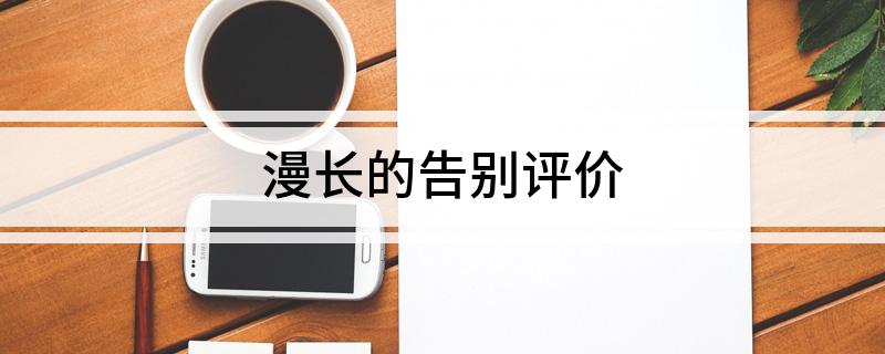 漫长的告别评价