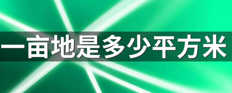 等于666.67平方米_一亩地是多少平方米