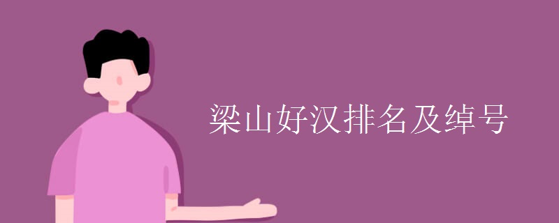 梁山好汉排名及绰号