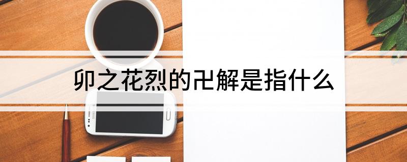 卯之花烈的卍解是指什么