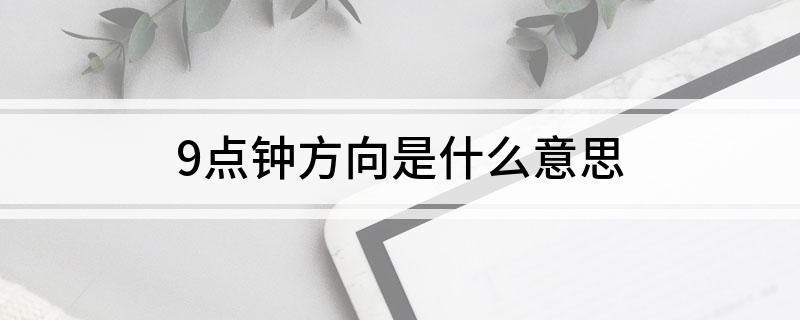 9点钟方向是什么意思