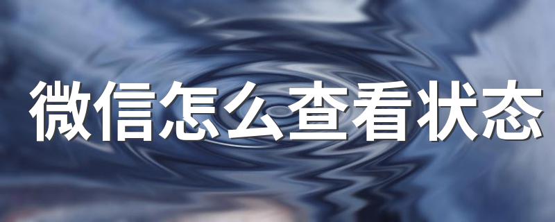 微信查看状态方法_微信怎么查看状态