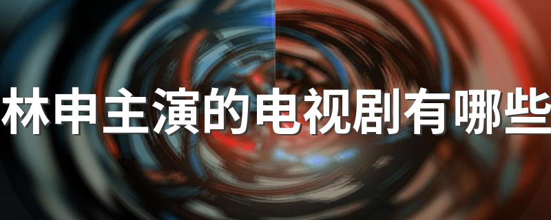 林申主演的电视剧列述_林申主演的电视剧有哪些