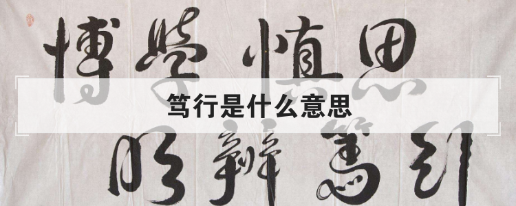 笃行是什么意思