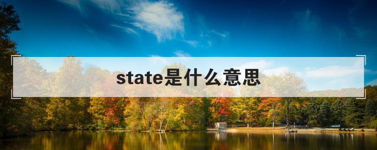 state是什么意思