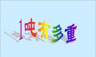 一吨等于多少斤(一吨是多少斤)