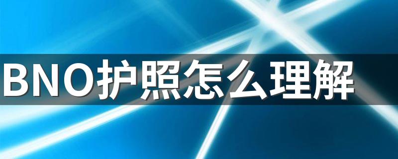 BNO护照是什么_BNO护照怎么理解