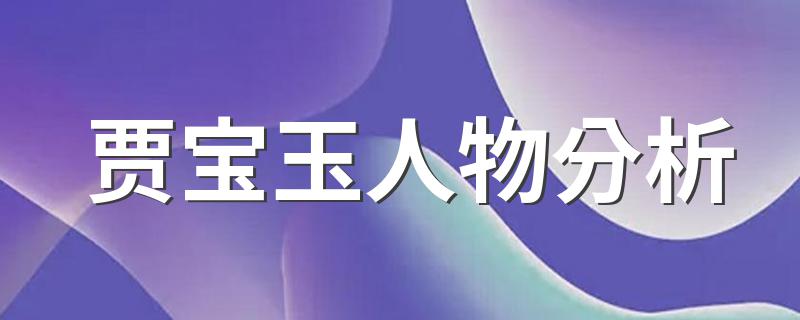 贾宝玉介绍_贾宝玉人物分析